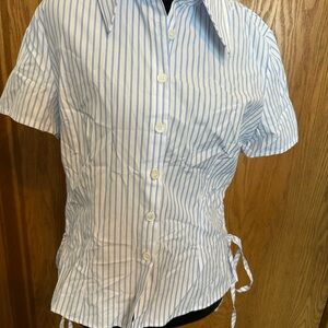 Cider Women’s Shirt with Blue and White Stripes